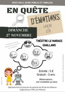 Théâtre : En quête d'émotions @ Théâtre le Marais
